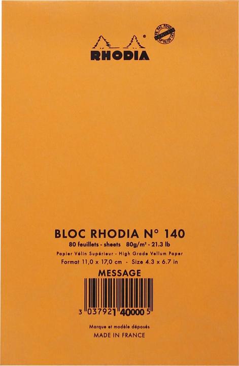 Produktbild Rhodia Blöcke geheftet 80g Basics (A1, Liniert, Weicher Einband)