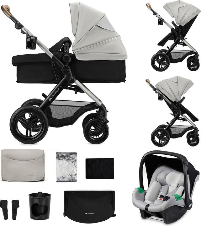 Image du produit KinderKraft Poussette bébé multifonctionnelle MOOV 2 XL AIR MOONLIGHT GREY