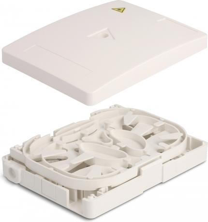 Actual product image Delock FO wall mount junction box for 2 x SC Simplex or LC Duplex white (Splice box)