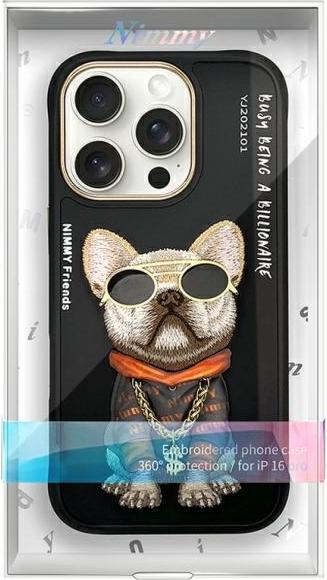 Produktbild Nimmy case iPhone 16 Pro Max 6.9" black Glasses Cool Dog (Apple iPhone 16 Pro Max)