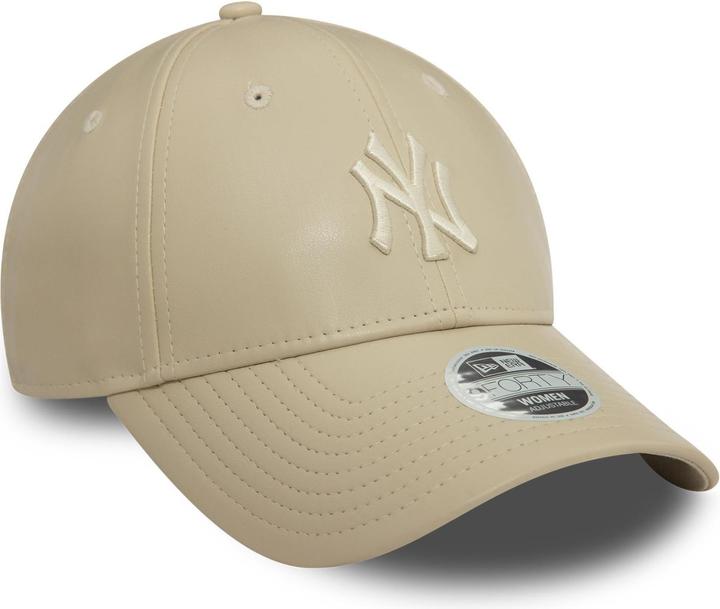 Produktbild New Era 9Forty Damen Cap - KUNSTLEDER NY Yankees beige