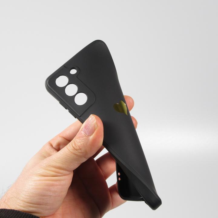 Produktbild PhoneLook Hülle Silikon Mat Herz gold (Samsung Galaxy S21 5G)