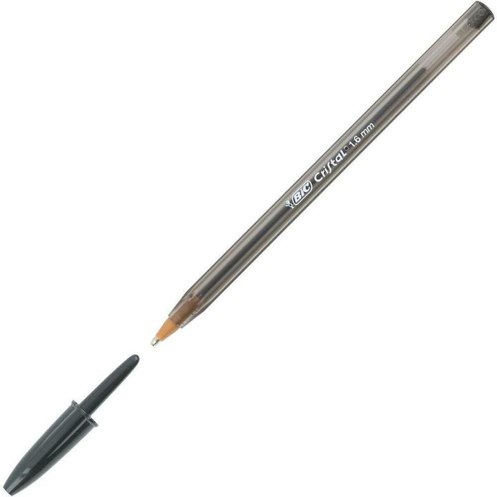 Immagine prodotto Bic Biros Cristal Large, colore linea: nero (Nero, Trasparente, 50 x)