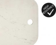 Actual product image Kinvara cutting board wood and white marble 38cm