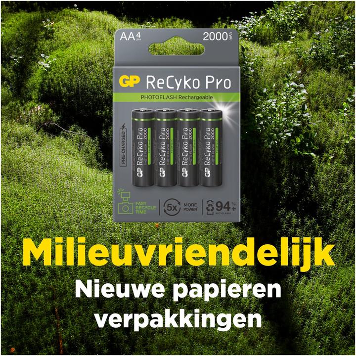 Immagine prodotto GP Batteries ReCyko Pro AA/Mignon (4 pz., AA, 2000 mAh)