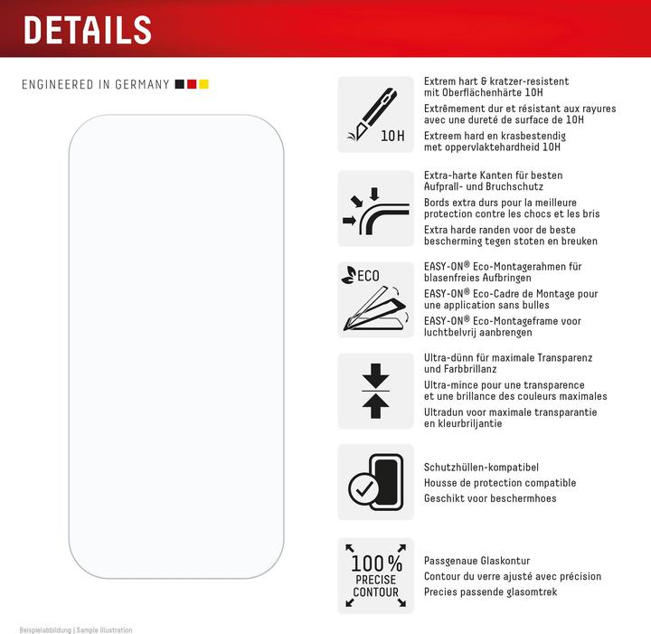 Nutritional values and ingredients Displex Real Glass, 2D Panzerglas (1 Piece, Apple iPhone 16 Pro)