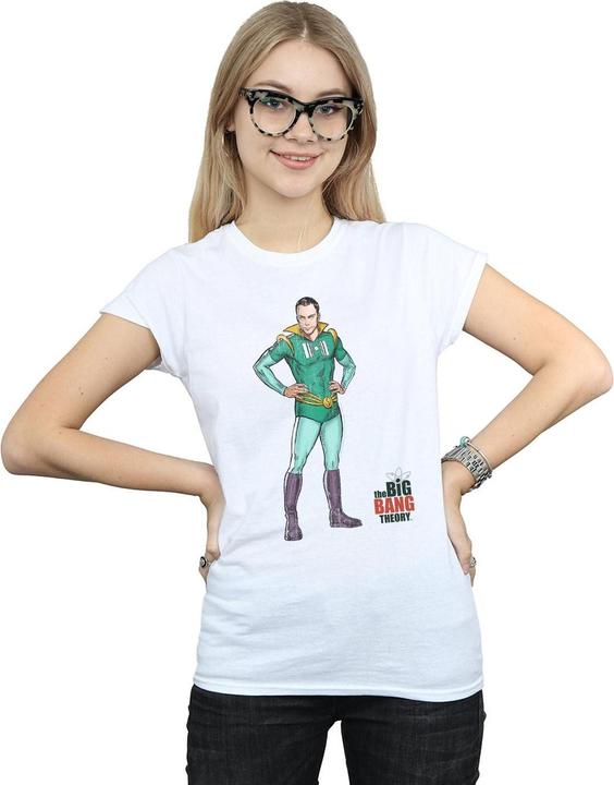 Actual product image Dam Womens/Ladies Sheldon Superhero Cotton T-Shirt (L)