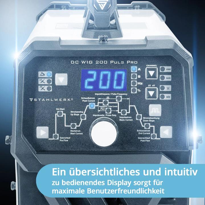 Actual product image Stahlwerk Combination welding machine DC TIG 200 Pulse Pro fully equipped 2 in 1