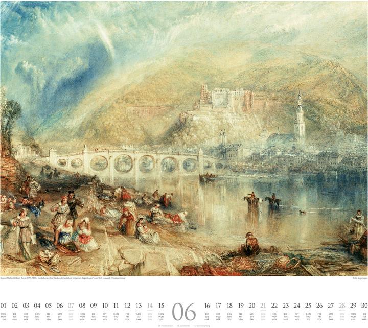 Produktbild William Turner Kalender 2026 (54 x 48 cm, Harter Einband, Französisch, Deutsch, Englisch)
