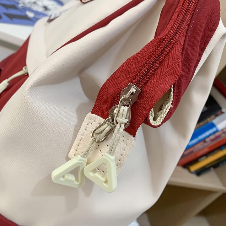 Actual product image Only-Bags.Store Style school backpack, large capacity colorblock daily use school backpack