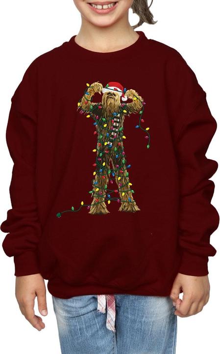 Immagine prodotto Star Wars Chewbacca Christmas Lights Felpa Ragazze (152, 158)