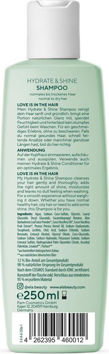 Produktbild Éla Natural Beauty Hydrate & Shine (250 ml, Flüssiges Shampoo)