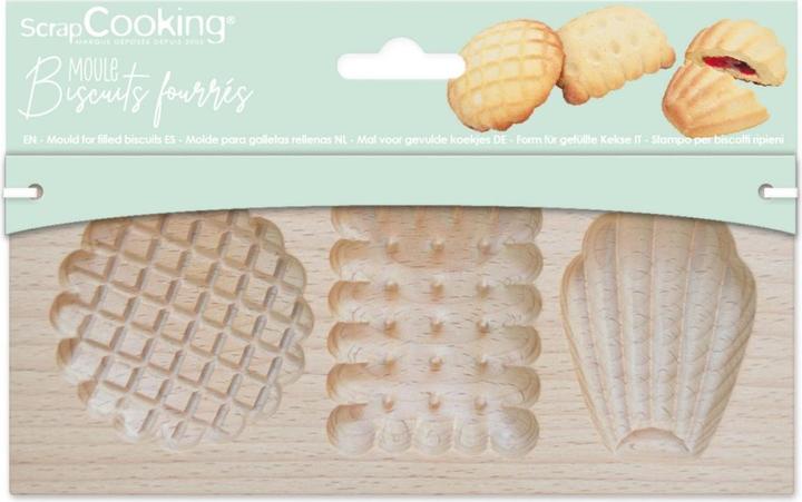 Immagine prodotto ScrapCooking Stampo in legno per biscotti ripieni Petits Biscuits, 20x10x2cm