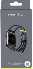 Immagine prodotto Baseus Cinturino iWatch Lets go Lockable Rope per serie 3,4,5, 38 mm / 40 mm Grigio/Giallo (LBAPWA4-AGY) (PC, Cintura in cotone, Lega di alluminio)