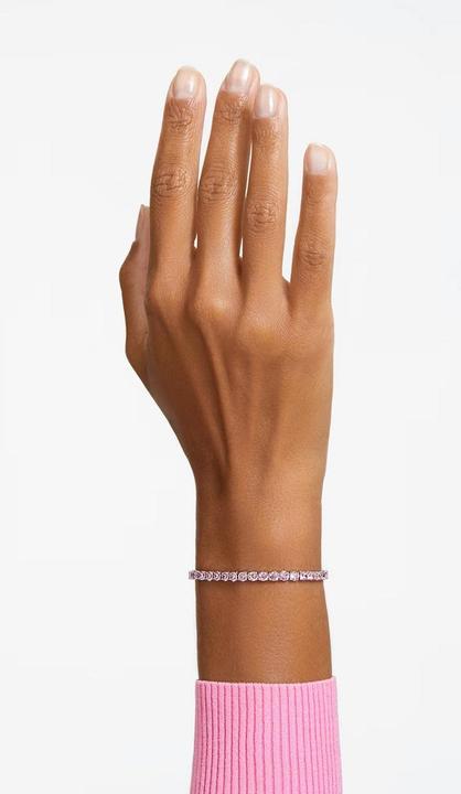 Immagine prodotto Swarovski Bracciale tennis Matrix taglio rotondo rosa (16.50 cm, Metallo Swarovski)