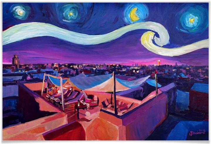 Immagine prodotto Trenddeko Bleichner - Marrakech di notte (45 x 30 cm)