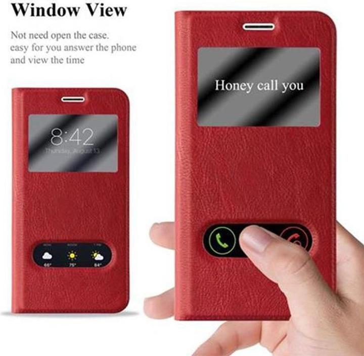 Actual product image Cadorabo Book with View double window cover (Samsung Galaxy J5 (2016))