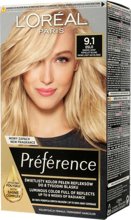 Image du produit L'Oréal Paris Paint Recital Préférence avec un blond cendré très léger (9.1 Oslo)