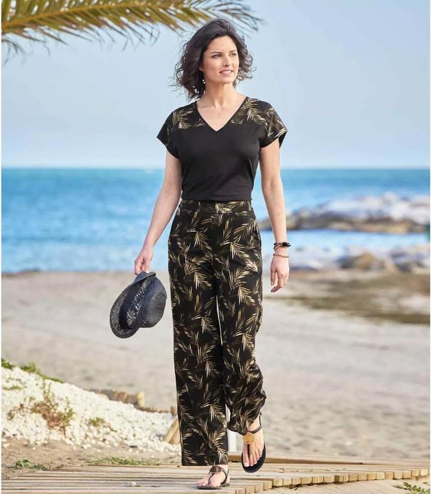 Immagine prodotto Atlas For Women Set top e slip donna/donna con stampa di palme (M)