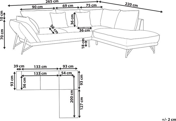 Image du produit Beliani Elga (Canapé d'angle)