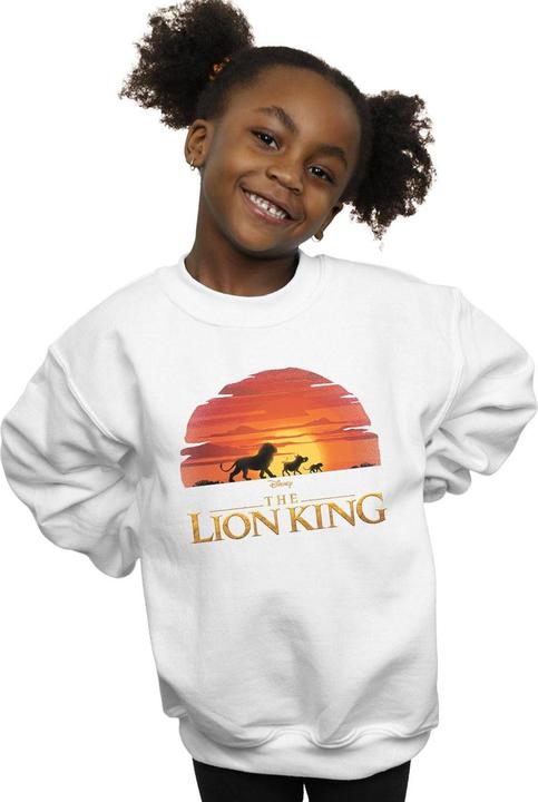 Actual product image Disney Girls The Lion King Movie Sunset Logo Sweatshirt (140, 146)