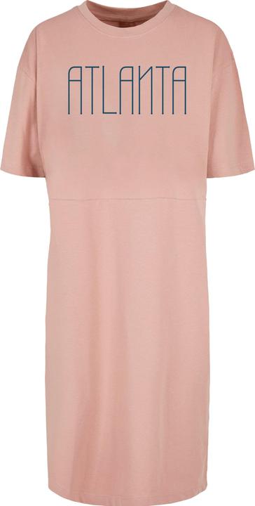 Merchcode Ladie Atlanta Organic Oversized Slit Tee Dress - 174569 (S)
