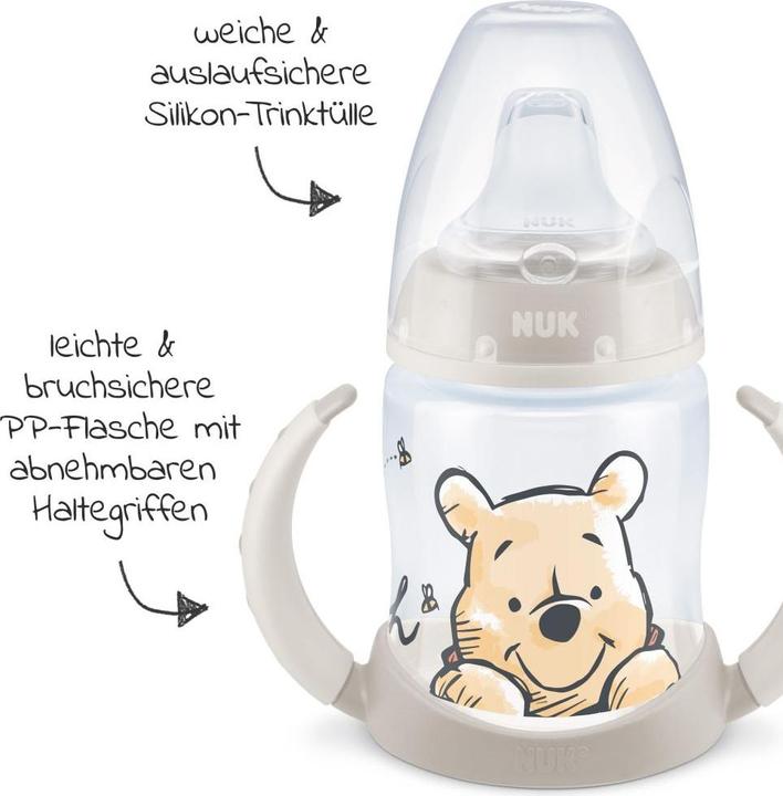 Produktbild NUK Disney Winnie Puuh First Choice Trinklernflasche Temperature Control, 150ml, 6-18 Monate, bei... (150 ml)