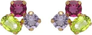 Victoria Cruz Dazzling earrings with colored crystals Odele A4912-MDT