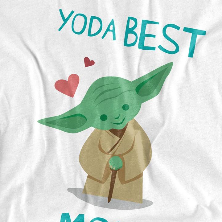 Actual product image Star Wars Unisex Adult Yoda Best Mom Mothers Day T-Shirt (XL)