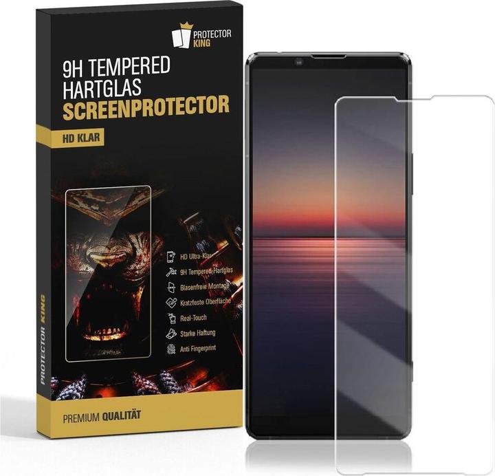 Actual product image Protectorking 1x real tempered 9H armoured glass 3D CLEAR (1 Piece, Sony Xperia 5 III)