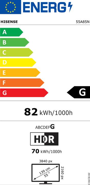 Energie-Label Hisense 55A85N (55", OLED, 4K)