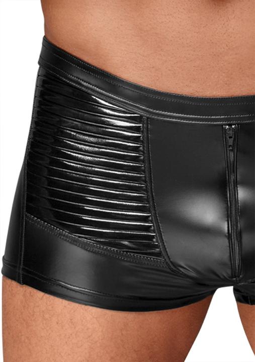 Produktbild Noir Handmade Wetlook shorts with PVC pleats (S)