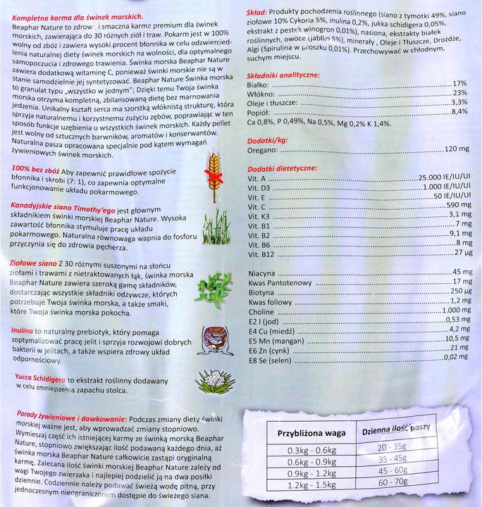 Produktbild beaphar Nature food for guinea pigs - 3kg (3 kg, 1 x)