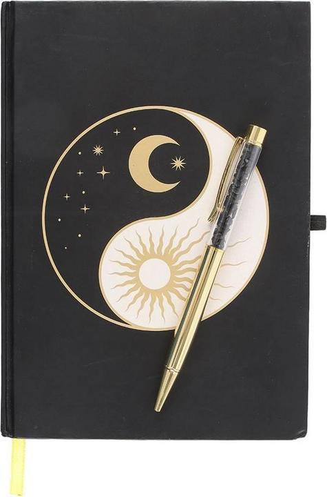 Produktbild Something Different SchreibwarenSet Yin und Yang Obsidian (Schwarz, Weiss, Gold, 1 x)