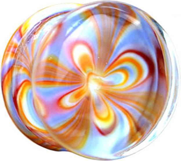 Produktbild Star Piercing Flared Plug Tie Dye aus Glas (Glas, ohne Messing)