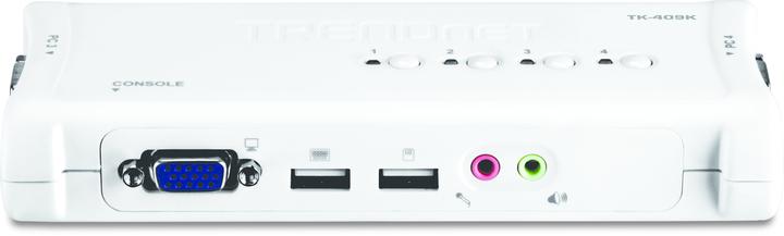 Produktbild Trendnet TK-409K KVM Switch 4-Port USB Kit mit Audio