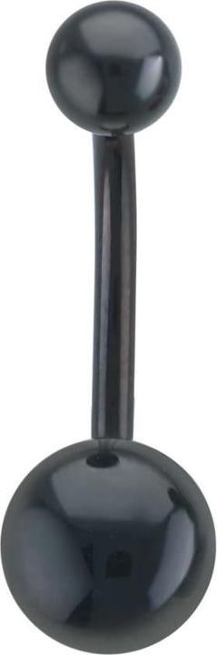 Bijouteria Bauchpiercing (Chirurgenstahl 316L, PVD Beschichtung (schwarz), Email)