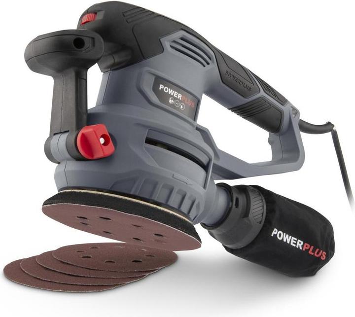 Actual product image Powerplus Random Orbit Sander 450W Ø 125mm - 5 Acc. (Sander, 450 W)
