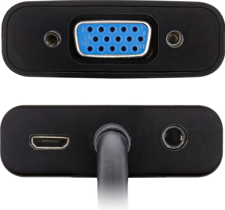 Image du produit InLine ® Dongle convertisseur HDMI vers VGA, avec audio, entrée HDMI, sortie VGA et audio stéréo