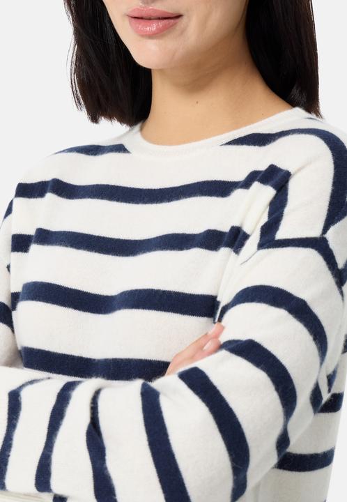 Actual product image Cash-Mere Kaschmir Rundhals Pullover gestreift (XS)