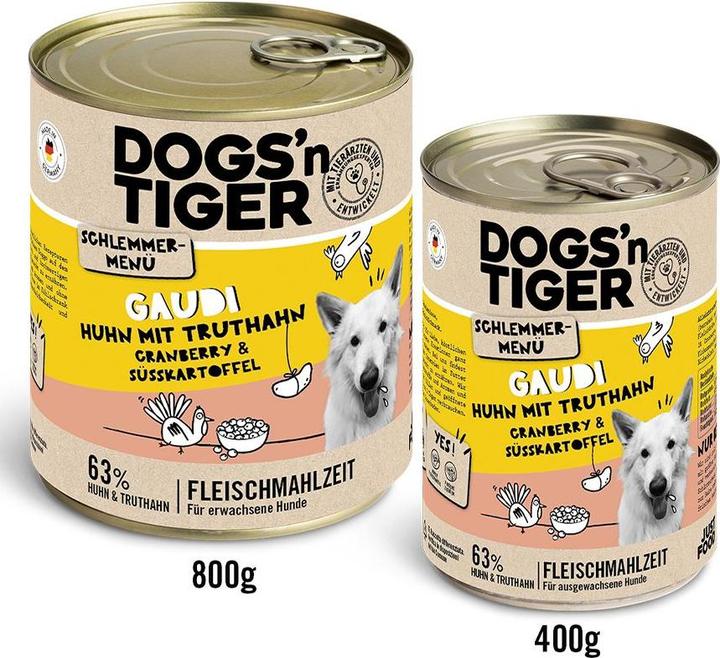 Actual product image Dogs'n Tiger Gourmet menu Gaudi 800g (Adult, 800 g)