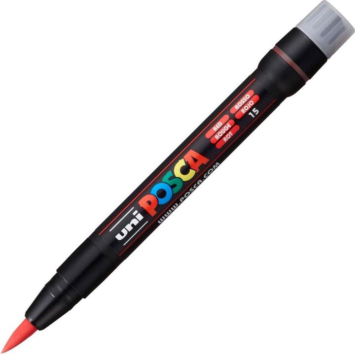 Actual product image Posca Brush tip marker (Red, 10 mm, 1 x)