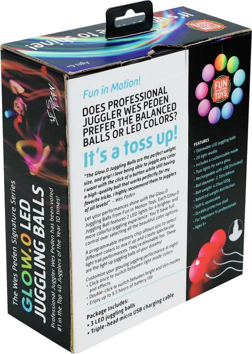 Actual product image Spin Balls Juggling Ball Set of 3 with LED