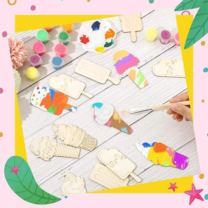 Produktbild Activity Board 30Pcs Kinder hölzerne Zeichnung Schablonen Kit Zeichnung Board Spielzeug Färbung Puzzle Kunst
