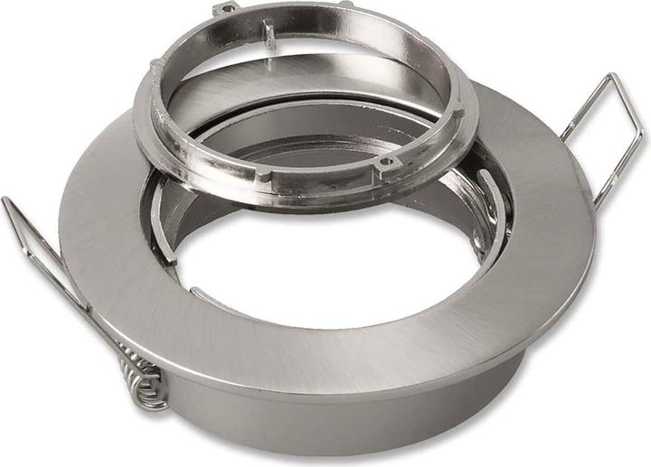 Produktbild Isoled Einbaurahmen rund, Lochausschnitt 68mm, Alu Nickel-Satin, für GU10/MR16 Spots