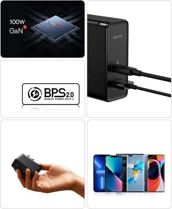 Immagine prodotto Baseus Caricabatterie veloce GaN5 Pro da 100W (100 W)