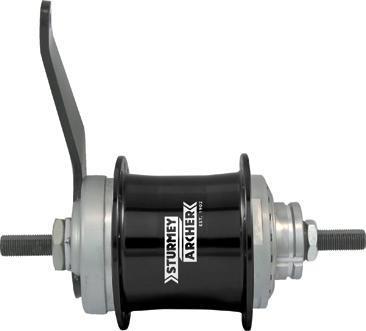 Sturmey Archer Duomatic S2C 2 vitesses Alu 36-Gaats 22t Noir