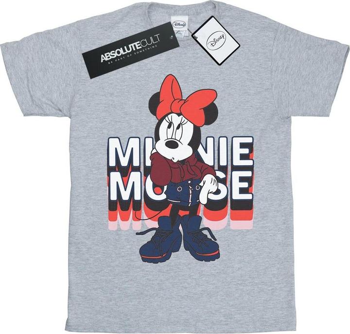 Actual product image Disney Womens/Ladies Minnie Mouse In Hoodie Cotton Boyfriend T-Shirt (3XL)