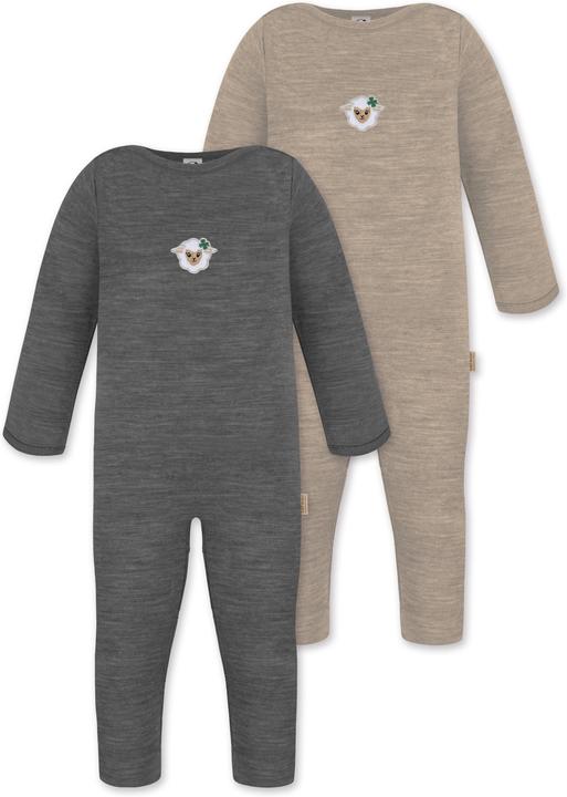Normani 2er Pack Baby Merino Strampler „Tangoio" - 9595