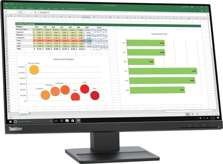 Image du produit Lenovo E24q-20 23.8 pouces VGA HDMI DP (2560 x 1440 pixels, 24")